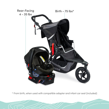 BOB Gear Revolution Flex 3.0 Travel System with B-Safe Gen2 Infant Car Seat