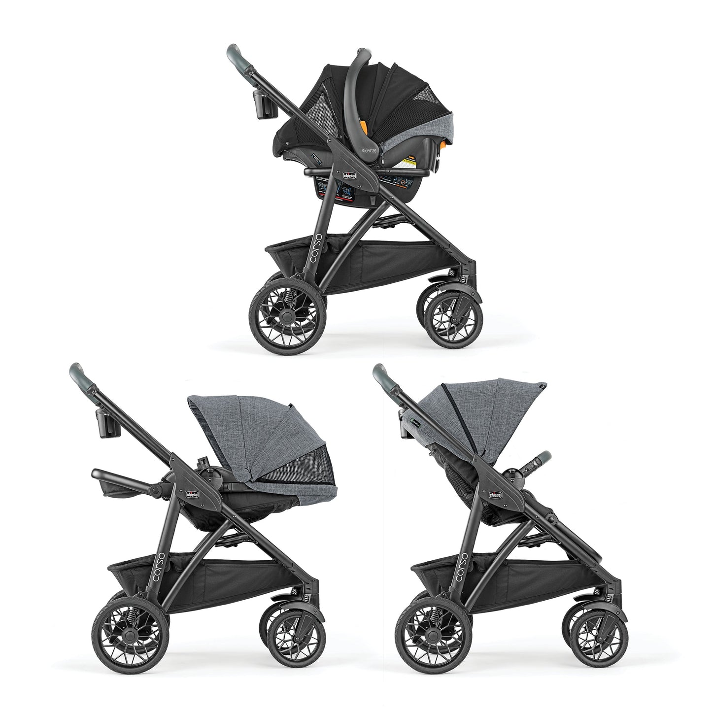 Chicco Corso Primo ClearTex Travel System - Aspen